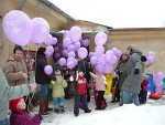 Vypouštění balónků v mateřské škole 