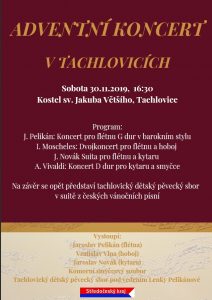 Plakát adventní koncert Tachlovice